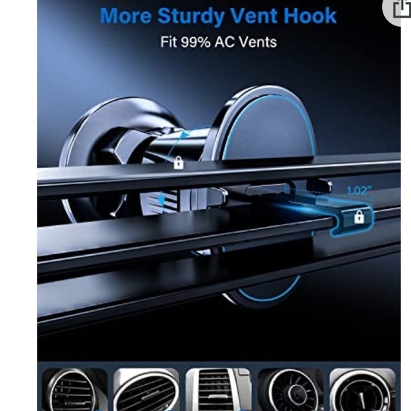 Military-Grade Magnetic Vent Hook Phone Holder for Car - Picture 7 of 7